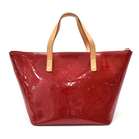 lv red vernis bag